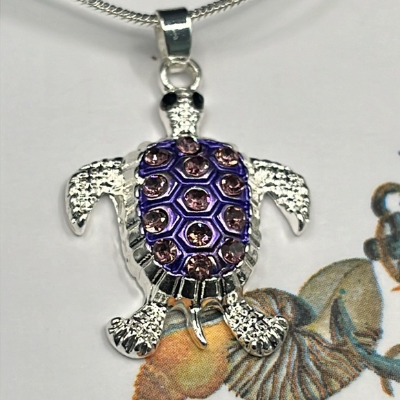 Oceans End jewelry- TURTLE NECKLACE & MERMAID EARRINGS - new on cards - Picture 7 of 7